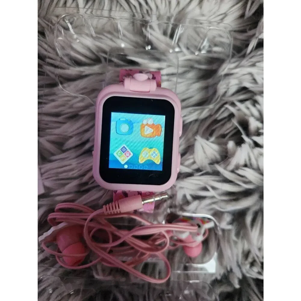 iTech Junior Girls Earbuds & Smartwatch Set - pink Unicorn Print